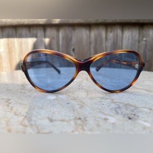 -SALE
Designer Vintage Tortoiseshell Frame Sunglasses with Blue Lens